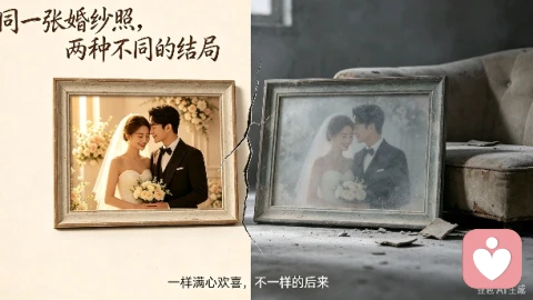 同一张婚纱照,两种不同的结局