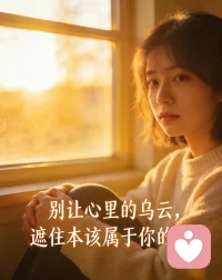 别让心里的乌云，遮住本该属于你的光。
接纳情绪，安放自己，慢慢来，一切都会变好。
#治愈系心理 #好好爱自己 #情绪疏导配图