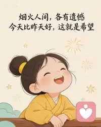 烟火人间，各有遗憾！今天比昨天好，这就是希望☀️☀️☀️配图