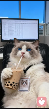 “职场的甜，有时候就藏在下午三点的那杯奶茶里🍵。
你今天遇到的小确幸是什么？”🥰配图