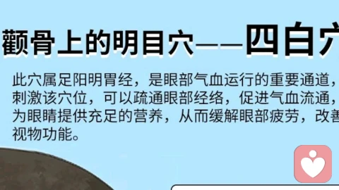 ?️护眼黄金穴：四白穴 | 通经活络，散风明目