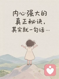 内心强大的
真正秘诀， 
其实就一句话…