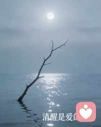 爱可以认真，但别执着，留三分清醒给自己。配图