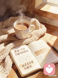 “和焦虑型依恋的人相爱，
像捧着一杯刚做好的热奶茶。
你要走得慢一点，稳一点，
别让滚烫的不安晃出来烫伤彼此。
 
不用急着说教，不用忙着逃离，
先接住Ta伸过来的手，
说一句：我在，没打算走。”