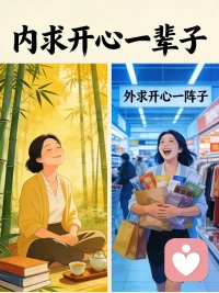 外求开心一阵子
​内求开心一辈子配图