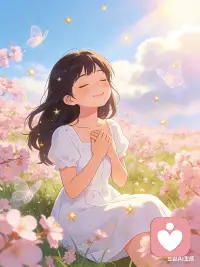 春风轻启心门，让情绪自然流淌，不抗拒、不执念，在温柔里与自我和解，于平静中获得内在力量与疗愈。配图