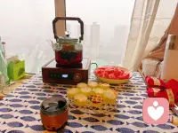 西安今天空气很差，煮点陈皮茶润肺～配图