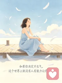 如果你决定不生气，这个世界上就没有人有能力让你生气。