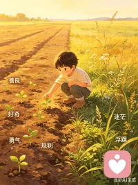 孩子的心灵从不是一片空白的荒漠，而是蕴藏着无限可能的土地。如果我们不在这片土地上种下善良、好奇、勇气与规则的种子，那些迷茫、浮躁、偏执的“野草”就会悄悄蔓延，占据成长的空间。配图