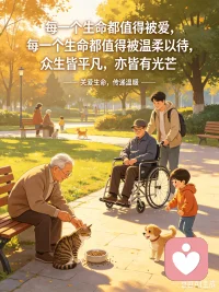 每一个生命都值得被爱，每一个生命都值得被温柔以待，众生皆平凡，亦皆有光芒。配图