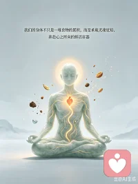我们的身体不只是一堆食物的累积，不只是从地球中获取的一切的累积，也不只是体内的化学反应以及血肉的本能驱动，而是承载灵魂觉知、奔赴心之所向的鲜活容器。配图