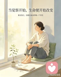 当我们开始去专注地觉察和感受我们生命中所有的存在，包括我们周围时时刻刻存在的一事、一人、一物，包括我们自己内在发生的一切，我们的生命便开始改变。配图