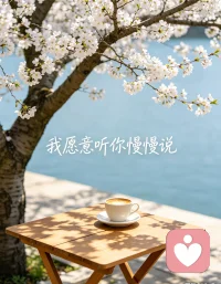 每个人心里，都有个解不开的结
 其实谁心里没藏着几个结呢。可能是某句话没说出口，某个人没留住，某件事一直放不下。越想解开，越缠越紧；越想忘记，越清晰。不用逼自己必须释怀，也不用硬撑着说没事。结在那儿，就先放着。
你可以难过，可以纠结，可以慢慢想。
 我愿意听你慢慢说，
不说大道理，不催你快点好。
就安安静静陪着你，
等你愿意松一松手，等风慢慢吹开那个结。
 
需要的话，我一直都在。