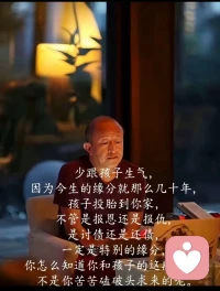 少跟孩子生气。因为缘分很短但不易。配图