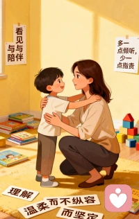 最好的亲子教育，从来不是控制与说教，而是看见与陪伴。
孩子的叛逆不是故意对抗，而是渴望被理解；孩子的沉默不是无所谓，而是情绪找不到出口。
多一点倾听，少一点指责；多一份耐心，少一份焦虑。
你愿意蹲下来和孩子说话，孩子才愿意敞开心扉拥抱你。
爱，是温柔而坚定，是理解而不纵容。配图