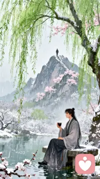 沐春
春雨千丝洗旧尘，
东风万里送新春。
梅边傲骨随雪化，
柳外柔情逐水频。
昨日忧烦皆入酒，
今朝气象尽如银。
年华不负登高处，
且趁轻红换精神。配图