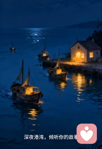 夜色慢慢沉了下来，海面归于平静，那些在白日里乘风破浪的船只，正一盏盏亮着灯，缓缓驶向港湾。它们载着一天的奔波、风浪与辛劳，终于可以收起船帆，停靠在安稳的岸边，卸下满身疲惫，静待天明。
 
就像这深夜里依旧亮着微光的我。
 
很多人在白天扮演着沉稳的大人，扛着生活的琐碎、工作的压力、无人诉说的委屈，把情绪悄悄藏在心底。人前要强，人后孤单，明明很累，却还要笑着说没事。直到夜深人静，世界安静下来，那些压抑了一天的心事，才终于敢悄悄冒出头。
 
而我，愿意做你深夜的港湾。
 
不催促，不评判，不打断，只是安安静静地听你说。听你讲那些不被理解的委屈，说那些无人分担的疲惫，诉那些辗转难眠的心事。你不必故作坚强，不用勉强微笑，也不用害怕打扰，在这里，你可以放心地卸下所有伪装，把心里的风浪，慢慢讲给我听。
 
每一颗漂泊的心，都该有一处停靠的地方；每一份压抑的情绪，都值得被温柔接住。就像船只会归港，月亮会升起，而我，会在深夜里一直陪着你，听你把心事说完，陪你把疲惫放下，然后带着温柔与安心，好好入眠。
 
愿你今夜无扰，好梦相伴，所有的疲惫都随夜色消散，醒来又是被温柔以待的新一天