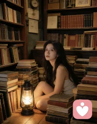 深夜的书房，灯火温柔，书页轻翻……
不盼喧嚣的陪伴，只求同频的灵魂。
心有山海，静待知音，
渴望一场无关风月、
只关精神的深度共鸣。