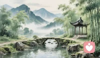自古人生最忌满，半贫半富半自安。
人生哪能多如意，万事只求半称心。配图
