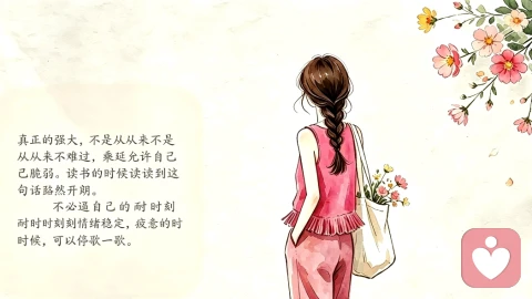 人生本是自愈的过程，经历风雨，慢慢沉淀，终将成为温柔强大的自己