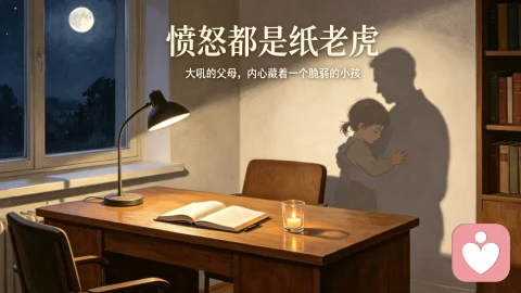 愤怒都是纸老虎，大吼的父母，内心藏着一个脆弱的小孩