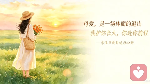 母爱，是一场体面的退出，我护你长大，你赴你前程，余生只剩目送与心安