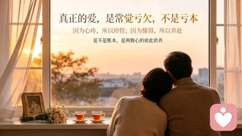 真正的爱，是常觉亏欠，不是亏本