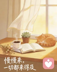 慢慢来，谁还没有一个努力的过程。配图