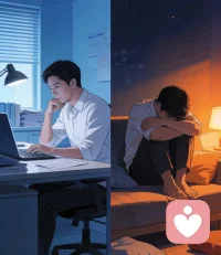 白天理性占上风，晚上情绪就回来了。

成年人的世界，连崩溃都要挑好时间。配图