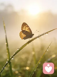 晨露会干，蝴蝶会飞，
我们会在时光里，慢慢成为自己。配图