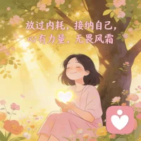 放过内耗，接纳自己，心有力量，无畏风霜。
