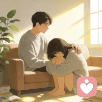 不必解释，不用伪装。我不评判对错，只安静陪着你，接住所有情绪。配图