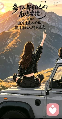 男人是山，女人是水，山水相依，方成人道。荣格说，男人心里住着阿尼玛，女人心里藏着阿尼姆斯，我们终其一生，都在寻找那个与自己阴阳相济的灵魂。血液里一半是父亲的刚毅，一半是母亲的温柔，好好爱自己，就是在滋养婚姻里最鲜活的生命力。配图