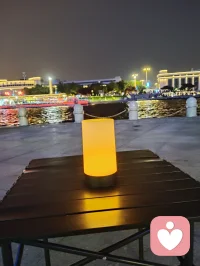 海河漫步，晚风细雨，白鸽谈情。花艳如你，水泽如我，一杯鸡尾酒来不及喝就雨落河边，敬这人间浪漫，也敬你温暖如初的守候！配图
