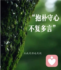 独与天地，精神往来；抱朴守心，不复多言。
人至中年，才读懂庄子此句真意。心理学里，所有焦虑内耗，皆源于执念盈心、向外不停索取。
多识草木少识人，清风苔花皆是自愈良方。心似竹空，方能容纳万象；看淡是非输赢、贪求得失，放空自我，方能从容自洽。
天地不言，万物顺时生长，不必强求事事圆满，人生本该留白。有风便听风，落雨便观雨，不急、不贪、不怨，缄言守朴，安定本心。
相思无处诉时，便见花如面，草木代为捎去温柔。隔绝俗世纷扰，静守一身清净，天地长存，我自安然。配图