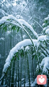 雪压枝头低，虽低不着泥，一朝红日出，依旧与天齐。借这首诗送给被生活困顿的我自己，积蓄力量，重新出发。配图