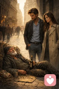 当我走过米兰的一条街道时，看见一个贫穷且佝偻的乞丐，躺在地上，大概是喝饱了酒，欣欣然自得其乐。
我不禁叹息着对同行的朋友说起，我们在欲望的刺激下，热衷于名利，渴望着金钱，费尽心机作出如许努力。而那名为不幸的包袱，却越来越沉重地压在我身上，我所求的不过是安稳的快乐，这乞丐却已先我而得。
  ​他花得几文钱便获得当前的满足，而我正在艰辛困顿中百般追寻，虽然他所得的快乐，可能并非真正的快乐，可我所贪求的，却比这更为渺茫。总而言之他是兴高采烈，我是神情颓丧，他是无忧无虑，我是顾虑重重，可如果有人问我，你愿意和那个乞丐一样，还是继续像你现在这样？我却仍愿意在彷徨疑虑中自我周旋。配图