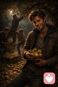 在我家葡萄园的附近有一株梨树，树上结的梨，色香味并不十分诱人。我们这一伙年轻恶棍习惯在街上玩耍，直到深夜；一天深夜，我们把树上的梨都摇下来，偷走了。我们拿走了大批赃物，不是为了饱口福，而是用来喂猪。虽然我们也尝了几个，但我们之所以这样做，是因为这种勾当是被禁止的。

请看我的心，我的天主，我的作恶毫无目的，为作恶而作恶的时候究竟在想些什么？罪恶是丑陋的，我却爱他，我爱堕落，我爱我的缺点。不是爱缺点本源，而是爱缺点本身。我这个丑恶的灵魂，不是在耻辱中追求什么，而是追求耻辱本身。
​配图