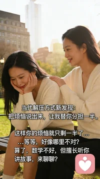 能和朋友一起可以聊聊的烦恼，真的不叫烦恼！痛苦的是，那难以启齿，说出来人家说你小心眼；不说出来，又憋屈的难受！生活不易啊配图