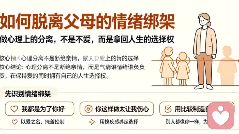 如何脱离父母的情绪绑架,做心理上的分离