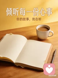 真正的倾听，是允许你不完美。
不做人生导师，只做安心陪伴。
保密、接纳、温柔回应。
你说，我听；你停，我等。
把心里的石头，慢慢搬出来就好。