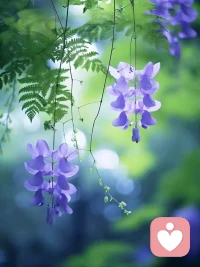 紫藤花开，告诉我们：
不必急着结果，
慢慢生长，也能惊艳时光。
你的情绪，值得被温柔倾听。配图