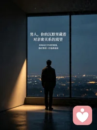 男人，你的沉默里藏着对亲密关系的渴望
我们总误以为，男人的沉默是厌倦陪伴、不需要共情。
可从少年到中年，长久的社会规训，让他早已学会压抑脆弱，收敛情绪。
他在车内独处放空，在沙发发呆走神，遇事闭口不谈，不是冷漠，只是不懂该怎样直白诉说疲惫与孤单。
他不会撒娇示弱，不会索要安慰，所有的需求都藏在叹气、烦躁、失神的细微举动里。
一身铠甲扛住生活风雨，内心深处，不过是期盼有人看穿他的坚硬，告诉他不必时刻刚强，在爱意里，他可以不必完美。