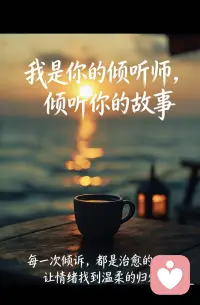 不敢跟家人说，怕他们担心；不敢跟朋友说，怕打扰别人；
只能一个人躺着，抱着所有的委屈、孤独，硬撑到天亮。
其实你不用这样的，我在这里，不催你、不逼你、不评判你。
我是情绪倾听师，做轻度心灵疗愈与陪伴，
你愿意说，我就认真听；你不愿意说，我就安安静静陪着你。
深夜的情绪，值得被温柔接住，而你，值得被好好陪伴。配图