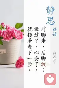 🌱  我们常常为错过太阳而哭泣，结果又错过了群星。珍惜当下，不再沉溺于过去。
🌱这份放下，不是遗忘，而是将遗憾转化为前行的力量。

✍林清玄在散文里写道：“我知道我永远跑不赢时间，以及时间带给我的遗憾。我能做的，是在剩下的时间里，跑得更用心、更珍惜。” 

前半生或许有诸多不如意，但后半程的剧本，笔还握在自己手里。
“前脚走，后脚放”。昨天的事就让它过去，把心神专注于今天该做的事。

别让过去的遗憾，再耽误了未来的风景。配图