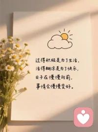 想开了，你就会明白，在这个世上，你就是你，你痛，痛你自己，你累，累你自己，就算有人同情你，那又怎样，最后收拾残局的，还是要靠自己，记住，天上下雨地上滑，自己摔倒自己爬，有些人你可以期待，但不能依赖，每个人的眼泪都得自己擦，任何人也无法代替你自己，永远都不要高估了自己在别人心里的位置。生活很苦，自己加糖，路上总有阴影，但抬头总能看到阳光，对自己好一点，接受岁月的伤，仰望生活的光，你的生不是用来讨好别人，而是善待自己。配图