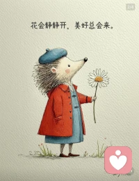 你不必立刻好起来，也不用马上坚强。允许自己脆弱，允许情绪流淌。我陪你，一起慢慢走。配图