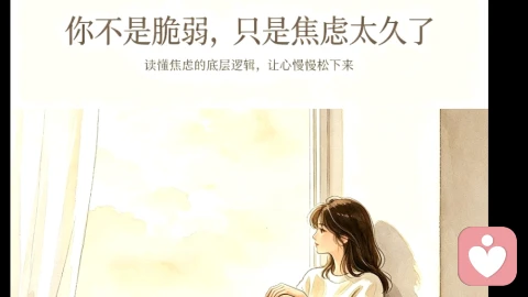 读懂焦虑底层逻辑，停止内耗，温柔自愈