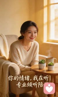 心里堵得慌？
没人理解你？
情绪没人可说？
我是倾听师
不说教、不建议、不批判
只认真听你说
想找人说话，随时找我。配图