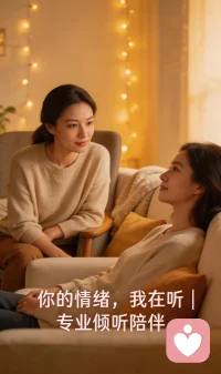 “失眠、委屈、压抑、胡思乱想？
别再一个人硬扛了，我在这里听你慢慢说。”